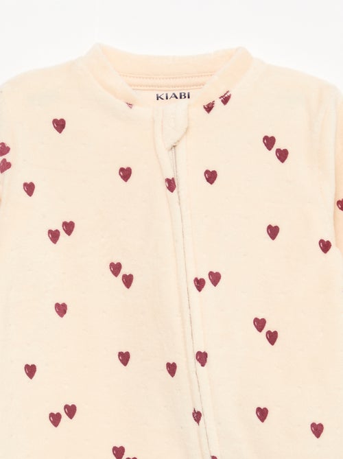 Fluwelen slaappakje met ritssluiting - Kiabi