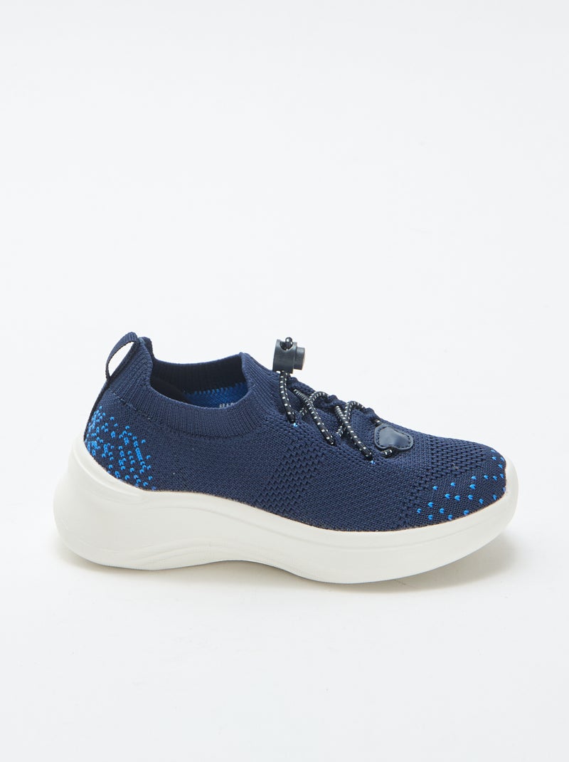 Flyknit sneakers verstelbaar met stopper Blauw - Kiabi