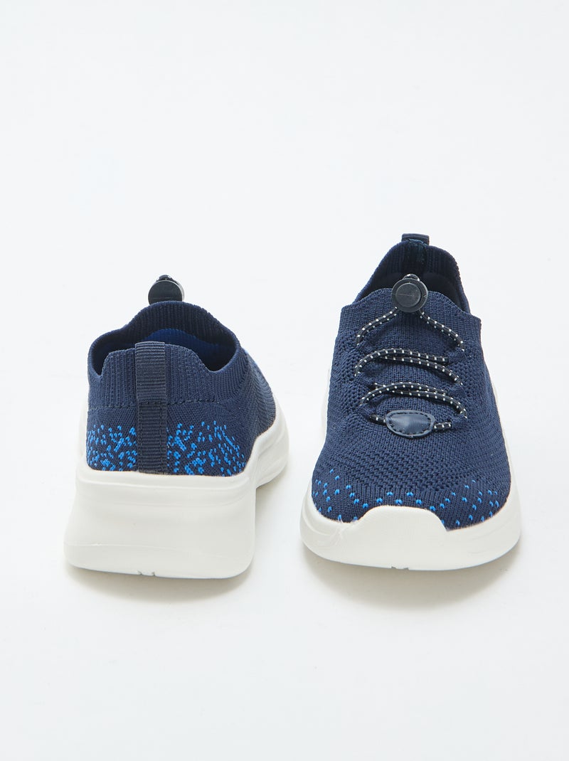 Flyknit sneakers verstelbaar met stopper Blauw - Kiabi