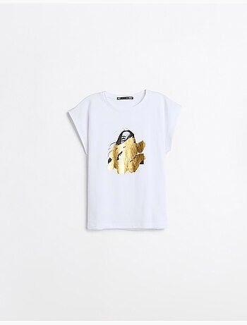 Folieprint t-shirt, mo fashion