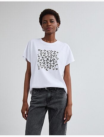 Folieprint t-shirt, mo fashion
