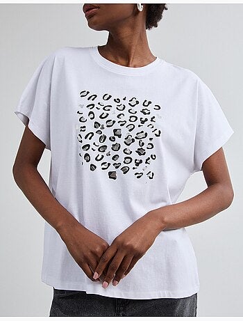 Folieprint t-shirt, mo fashion