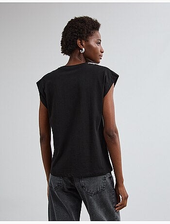 Folieprint t-shirt, mo fashion