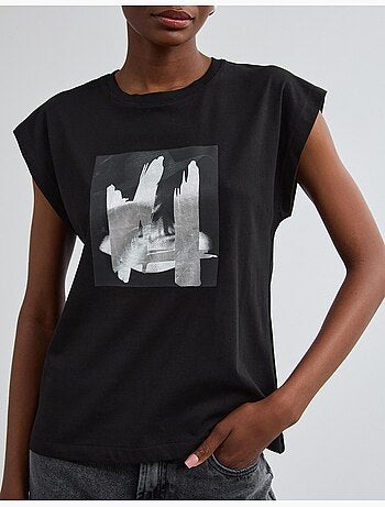 Folieprint t-shirt, mo fashion