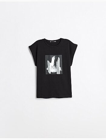 Folieprint t-shirt, mo fashion