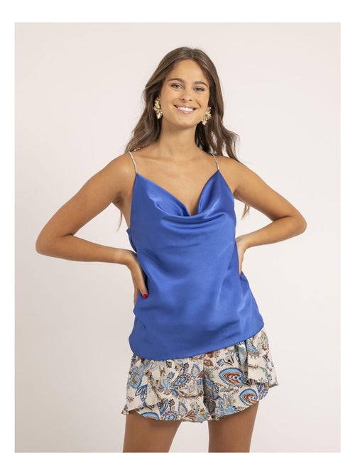 Foline satijnen camisole met colkraag - Kiabi Foline satijnen camisole met colkraag - Kiabi
