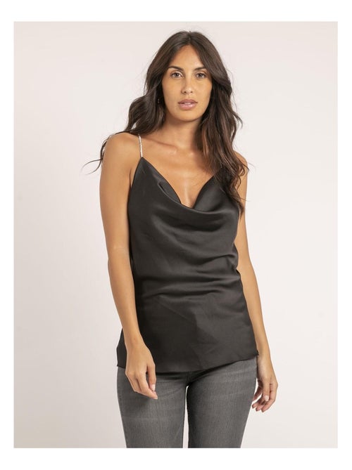Foline satijnen camisole met colkraag - Kiabi Foline satijnen camisole met colkraag - Kiabi