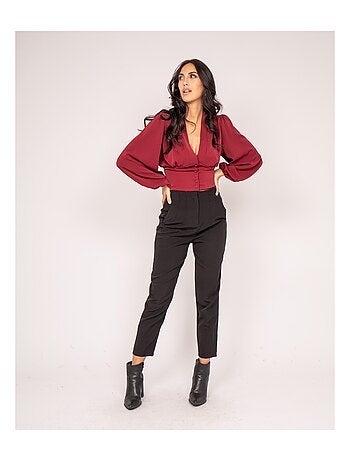 FOLIVIA blouse met knoopsluiting