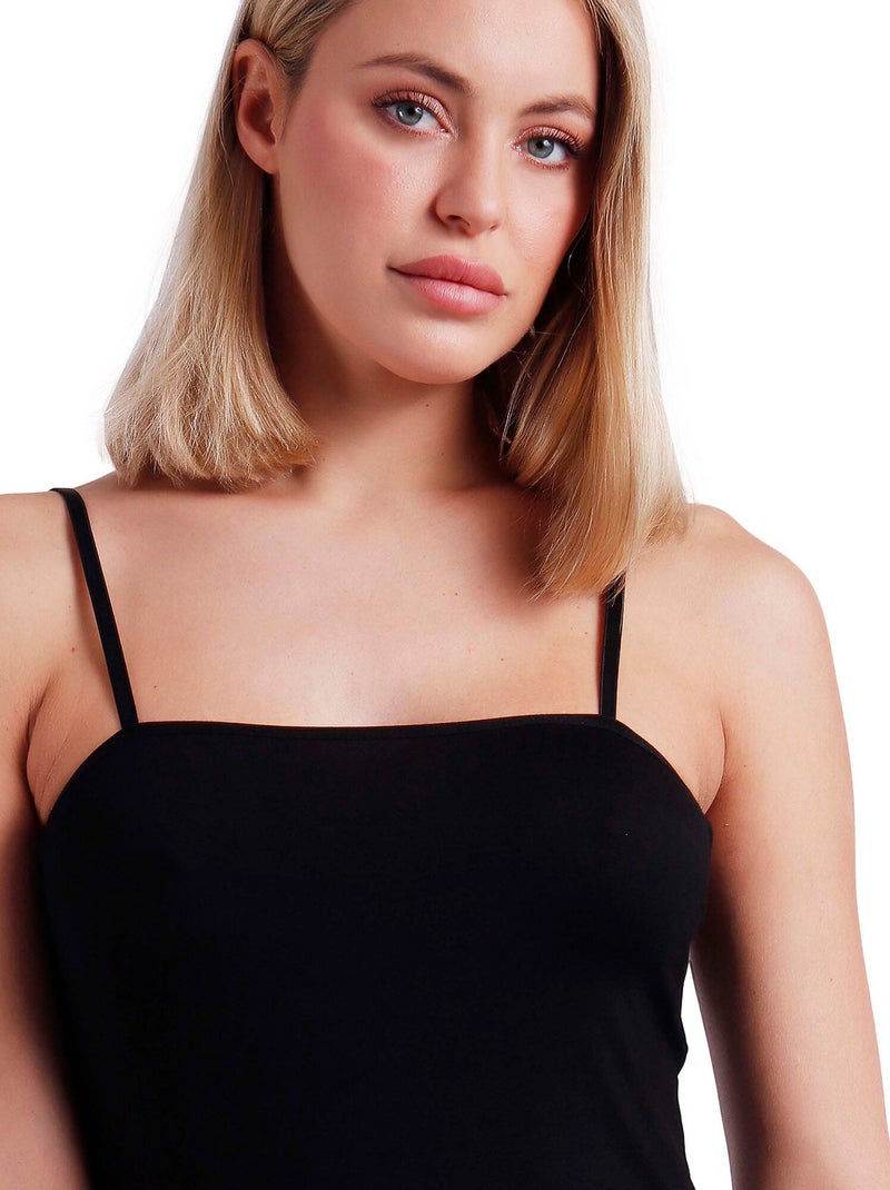 Fond de robe transparencias Noir - Kiabi