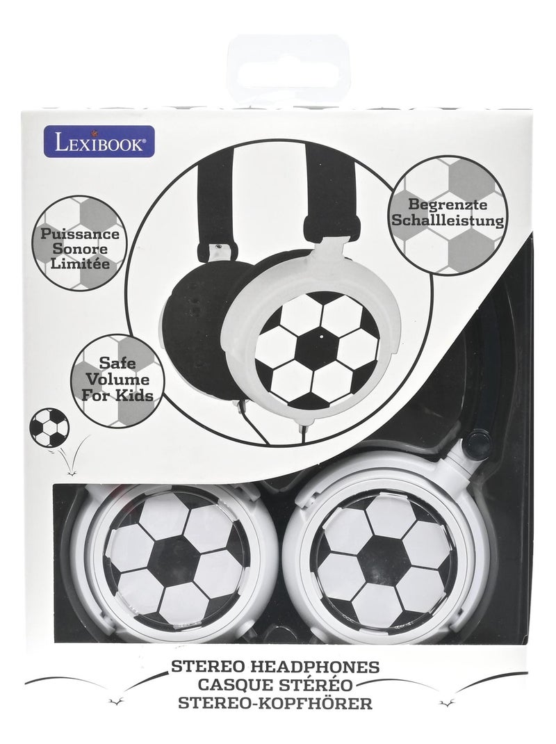 Football stereo bedrade opvouwbare koptelefoon met veilige volumebeperking Zwart - Kiabi