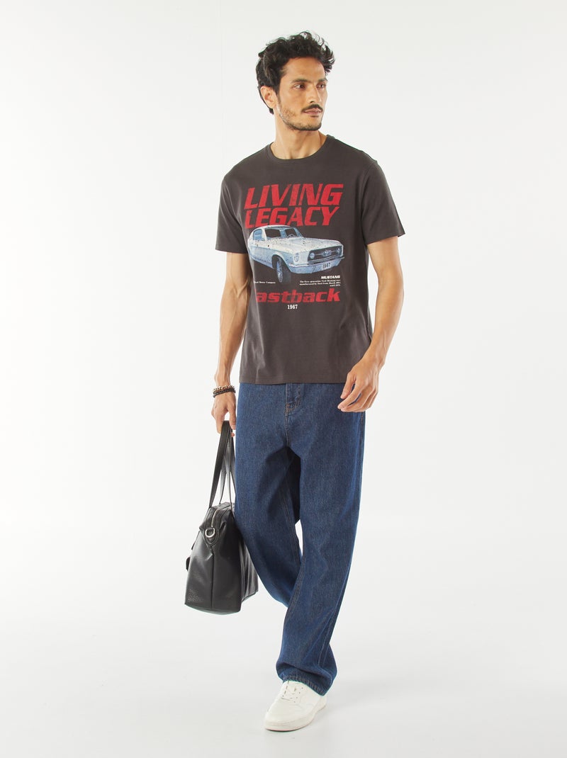 Ford Mustang-T-shirt met korte mouw ZWART - Kiabi