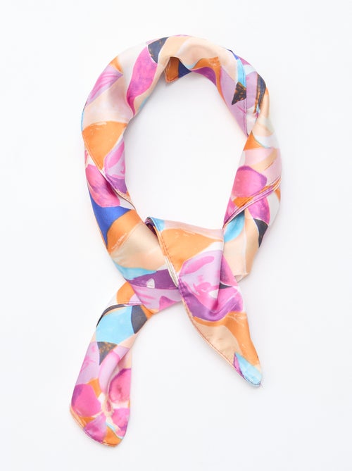 Foulard à motifs - 70 x 70 cm - Kiabi