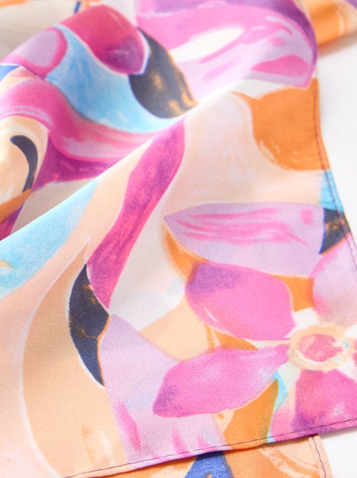 Foulard à motifs - 70 x 70 cm - Kiabi