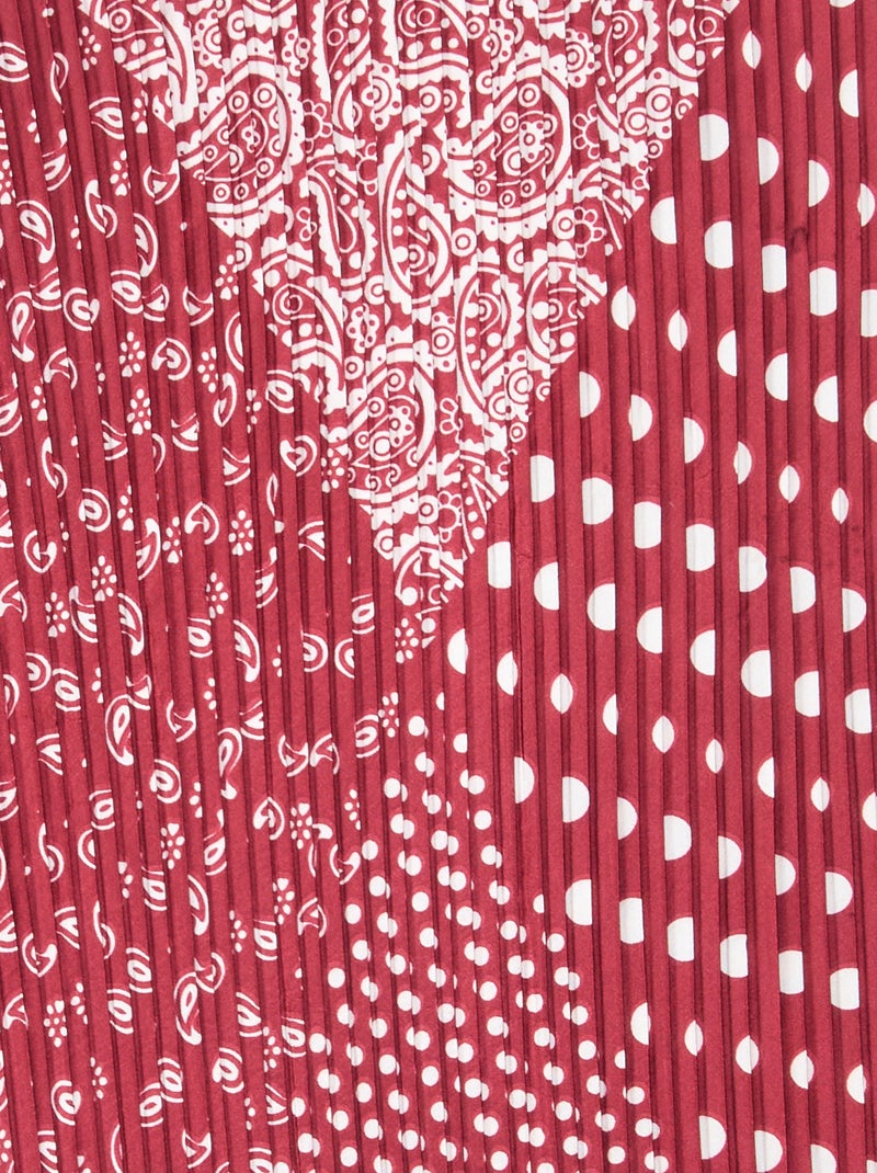 Foulard à motifs - 70 x 70 cm Rouge - Kiabi