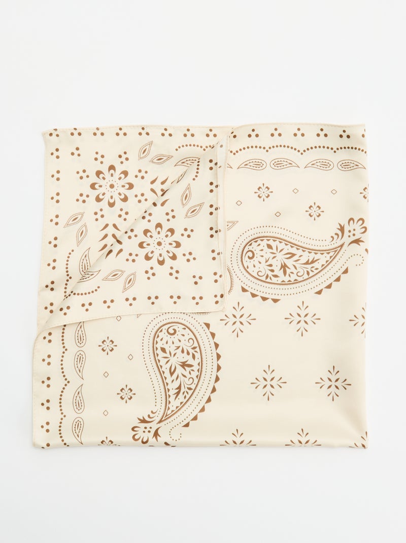 Foulard à motifs Beige - Kiabi