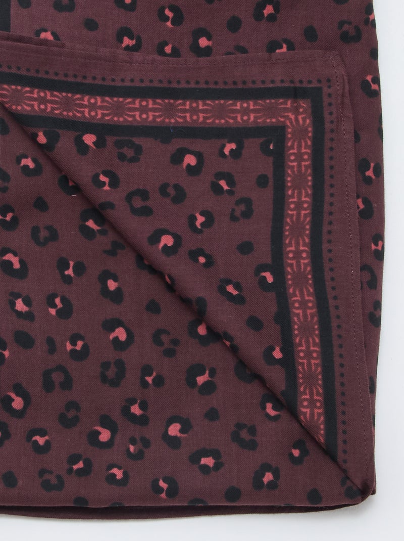 Foulard à motifs India Violet - Kiabi