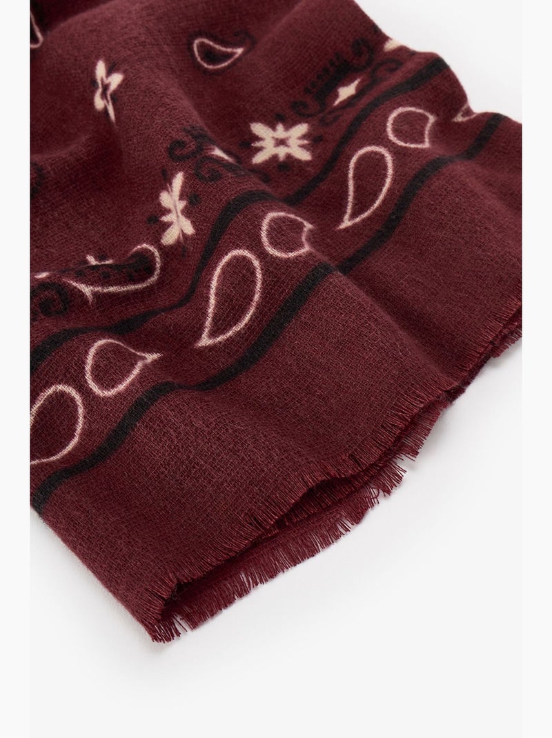 Foulard bandana penti Rouge bordeaux - Kiabi