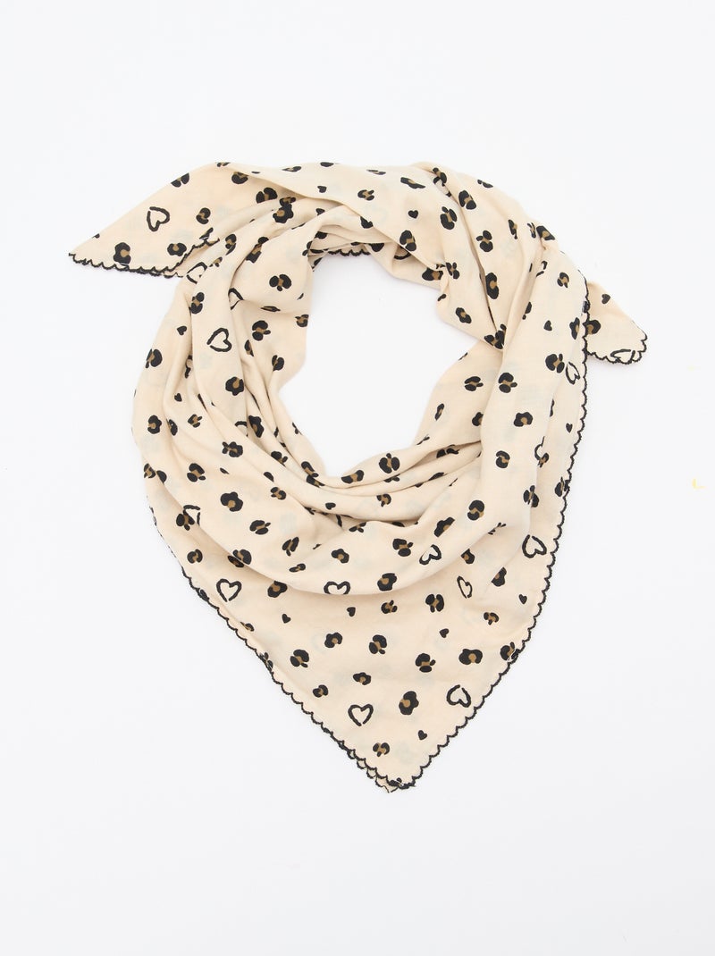 Foulard carré imprimé Léopard - Kiabi