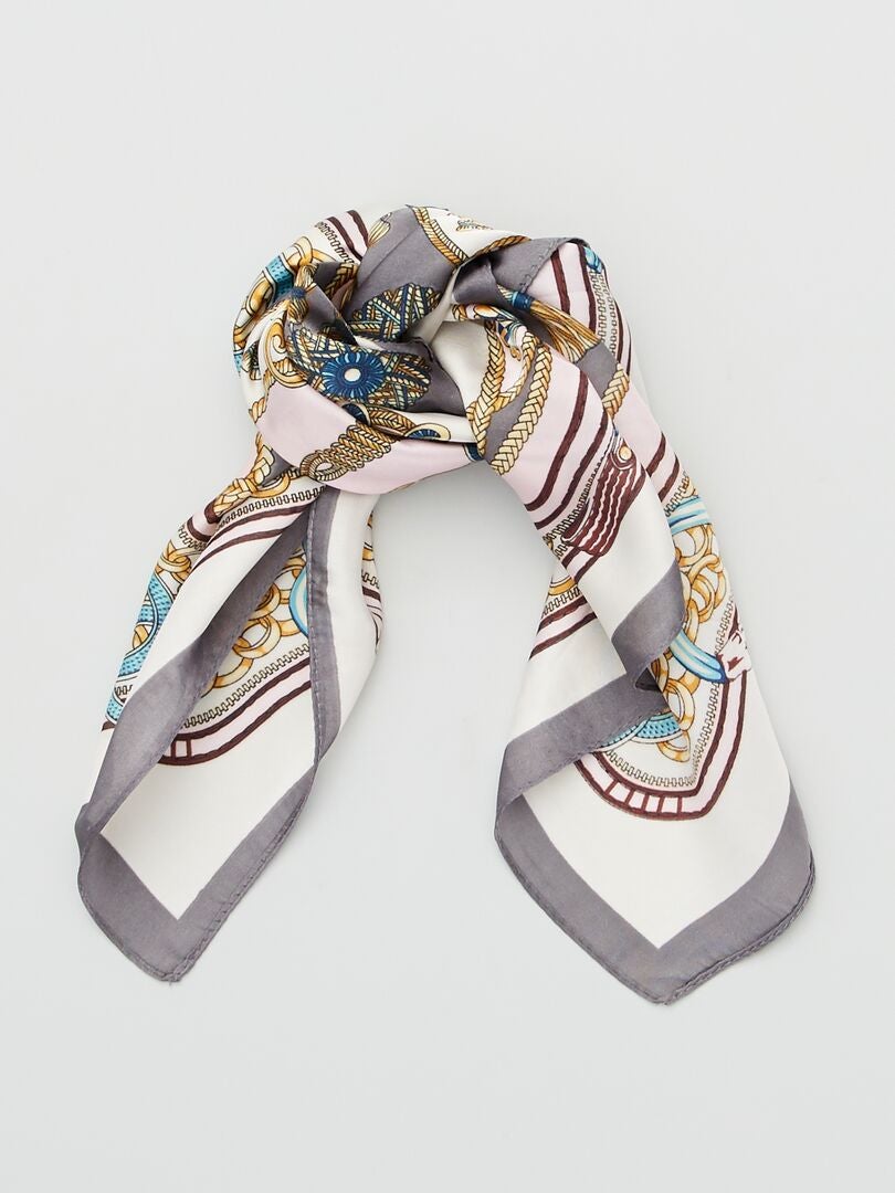 Foulard rose et gris Paris - Cozette Lille Foulard rose et gris Paris - Cozette Lille