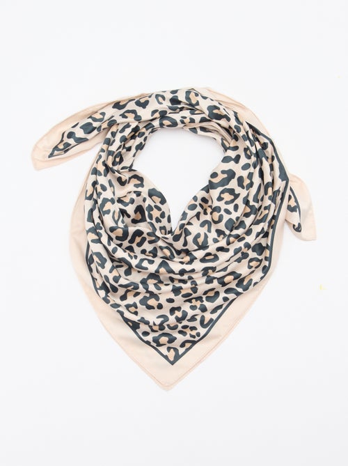 Foulard en satin fantaisie (65x65 cm) - Kiabi