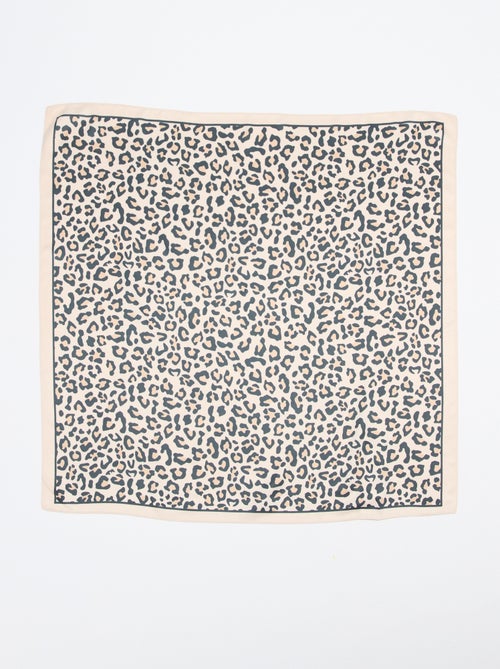 Foulard en satin fantaisie (65x65 cm) - Kiabi