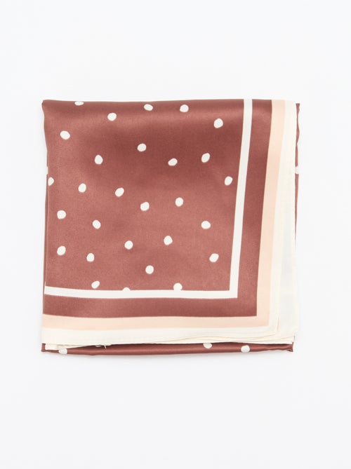 Foulard en satin fantaisie (65x65 cm) - Kiabi