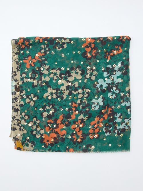 Foulard floral bicolore - Kiabi