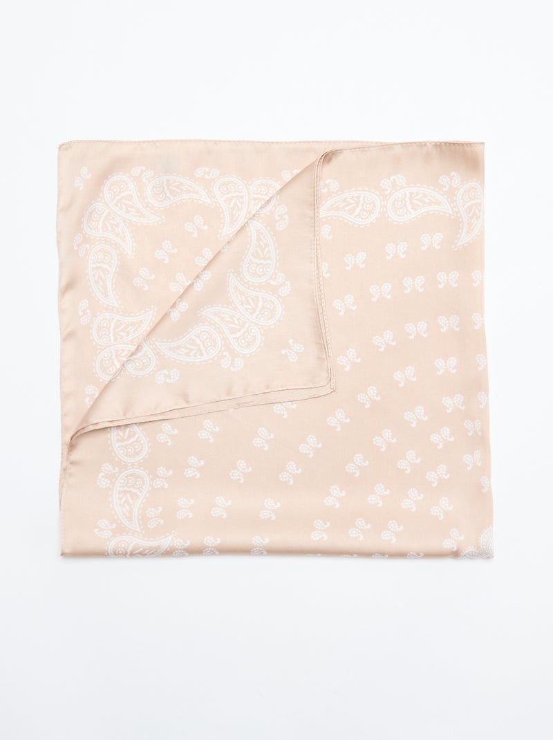 Foulard imprimé 'bandana' Beige - Kiabi