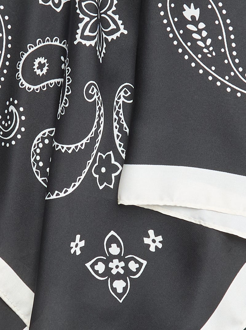 Foulard imprimé 'bandana' Noir - Kiabi