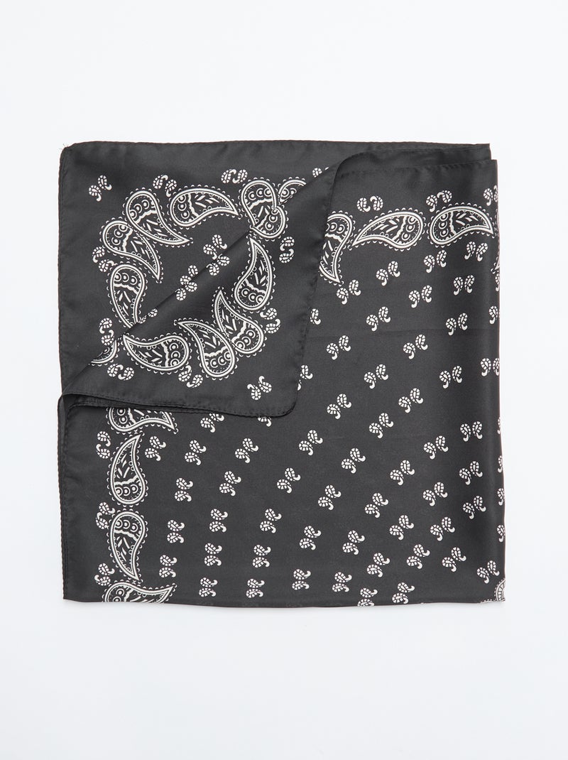 Foulard imprimé 'bandana' Noir - Kiabi
