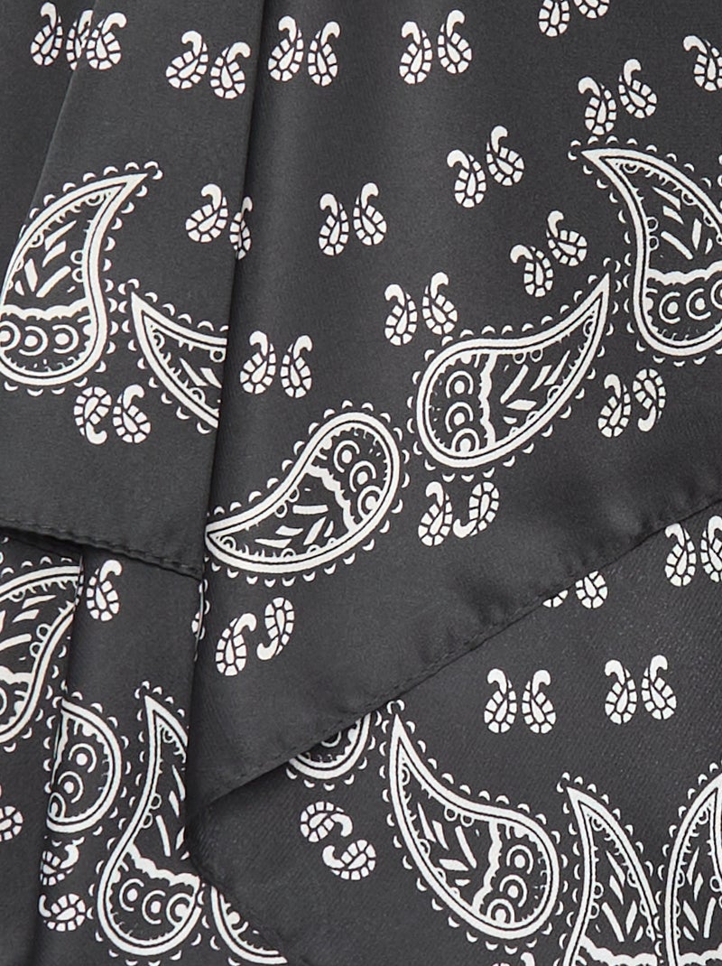 Foulard imprimé 'bandana' Noir - Kiabi