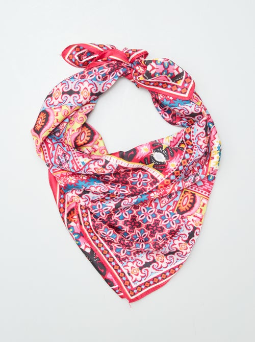 Foulard imprimé effet satiné - Kiabi