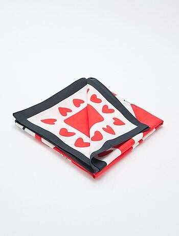 Foulard imprimé fantaisie (100x100 cm) 'Agathe Sorlet x Kiabi' - Saint-Valentin