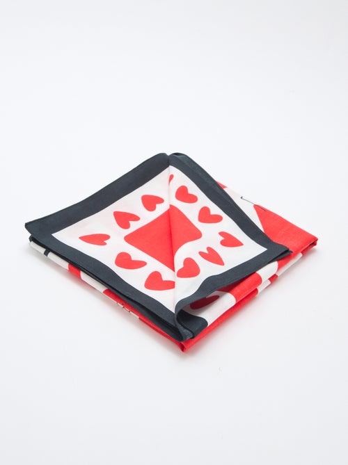 Foulard imprimé fantaisie (100x100 cm)  'Agathe Sorlet x Kiabi' - Saint-Valentin - Kiabi