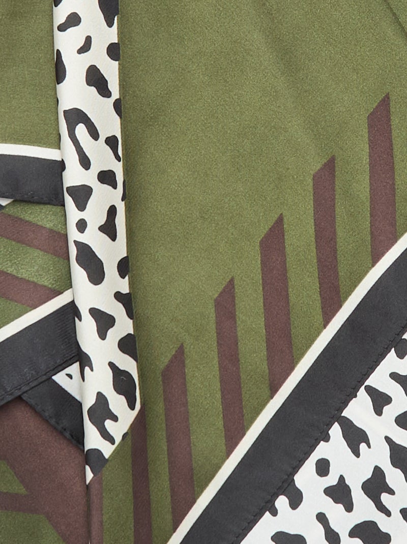 Foulard imprimé 'léopard' Kaki - Kiabi