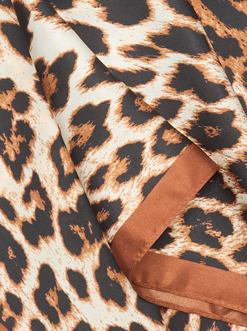Foulard imprimé 'léopard' Marron - Kiabi