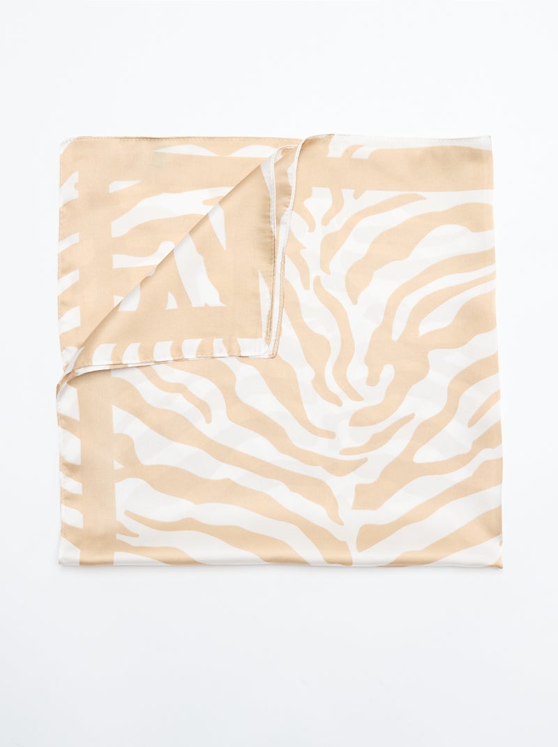 Foulard imprimé 'zèbre' Beige - Kiabi