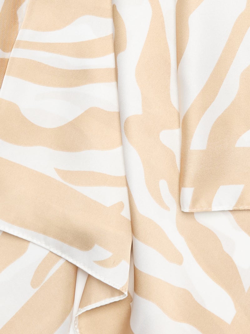 Foulard imprimé 'zèbre' Beige - Kiabi