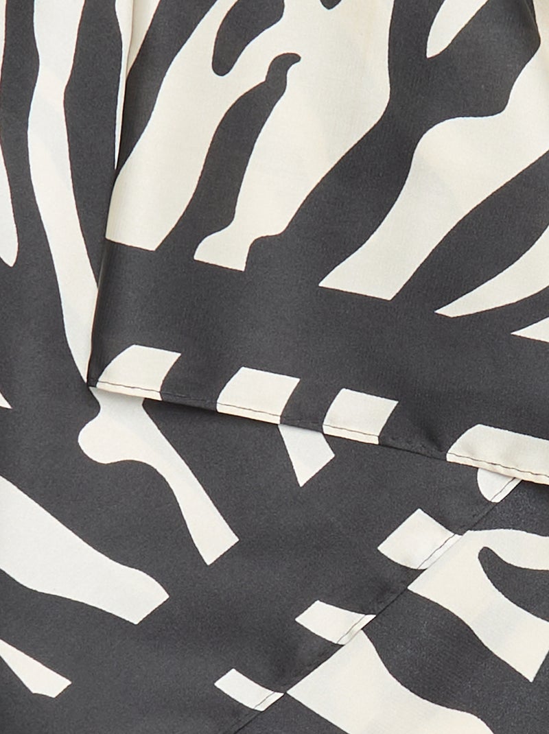 Foulard imprimé 'zèbre' Noir - Kiabi