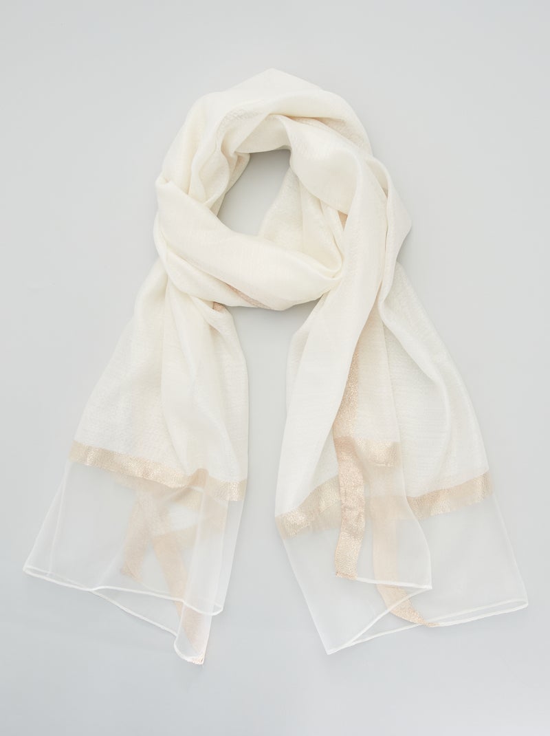 Foulard léger blanc - Kiabi