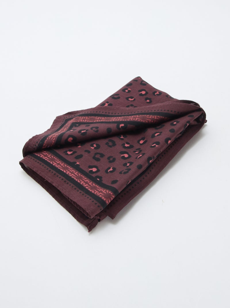 Foulard met Indiamotieven Paars - Kiabi