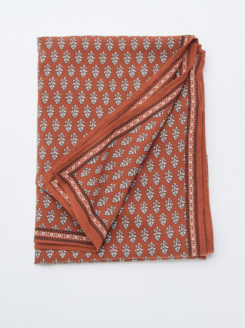 Foulard met Indische motieven Bruin - Kiabi