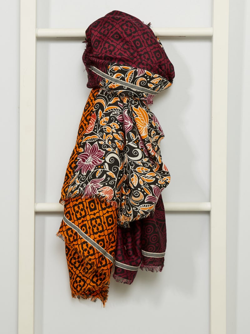 Foulard met motieven ORANJE - Kiabi