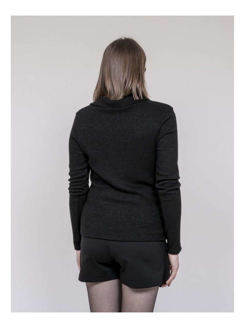 Franina polo top Zwart - Kiabi
