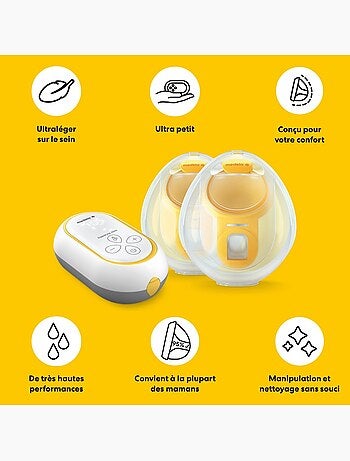 Freestyle mini hands-free medela - tire-lait électrique simple portable mains libres 24mm