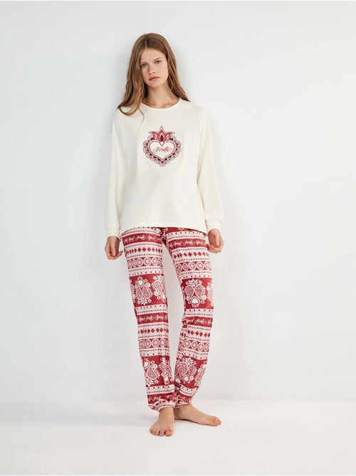 Frida kahlo pyjama bedrukt op elastische polar stof - Kiabi Frida kahlo pyjama bedrukt op elastische polar stof - Kiabi