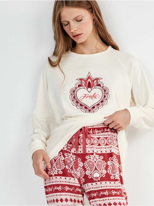Frida kahlo pyjama bedrukt op elastische polar stof - Kiabi Frida kahlo pyjama bedrukt op elastische polar stof - Kiabi