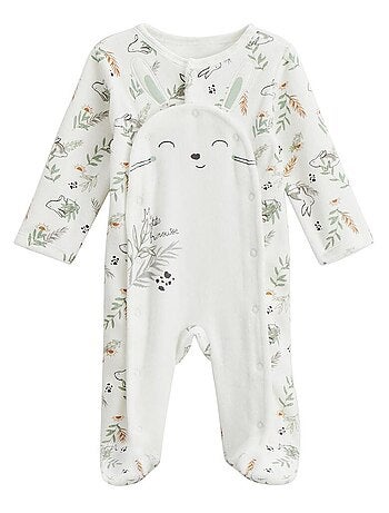 Frimousse babyvelours pyjama met brugopening