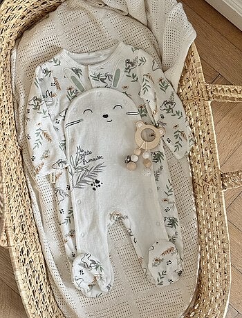 Frimousse babyvelours pyjama met brugopening
