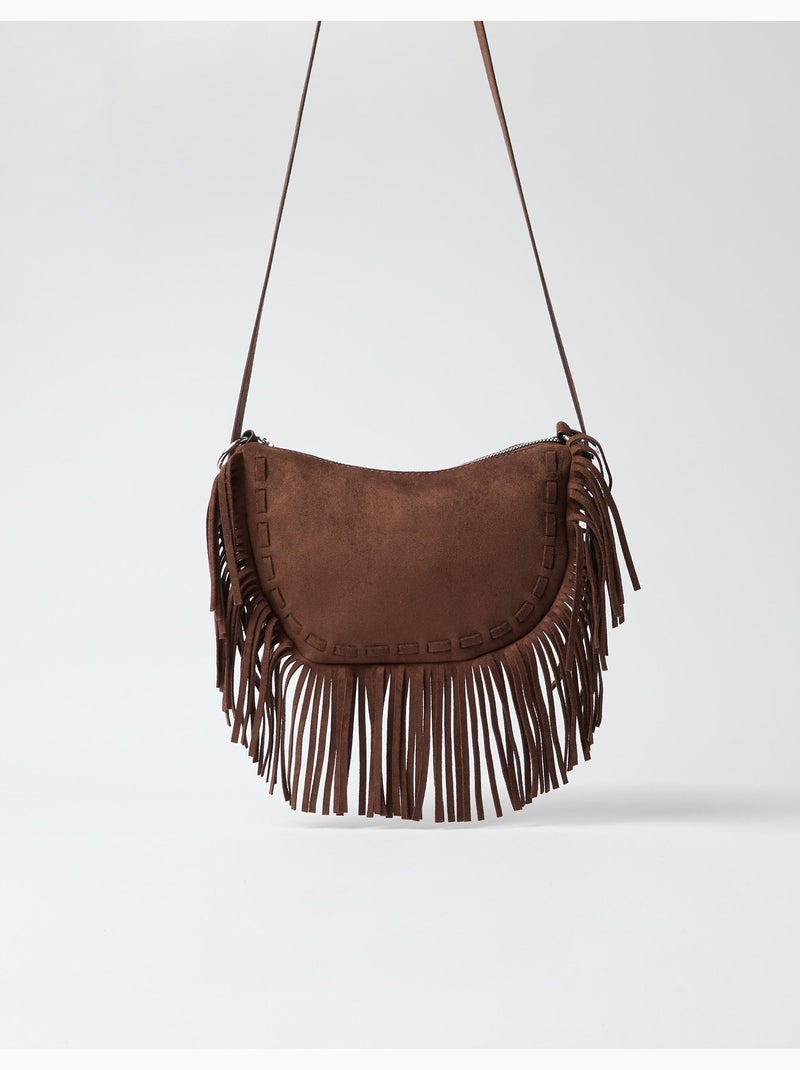 Fringe-crossbody tas, MO Fashion Bruin - Kiabi